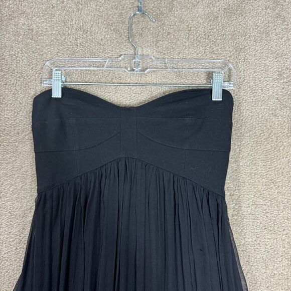Diane Von Furstenberg Asti Dress Size 8 Black Strapless Silk & Jersey‎ Cocktail - Picture 3 of 11